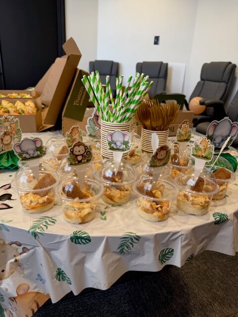 Winder Law Firm team hosting a celebration for a working mom