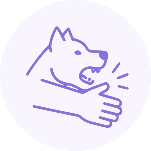 Dog bite icon